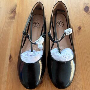 Black Mary Jane Flats Size 8